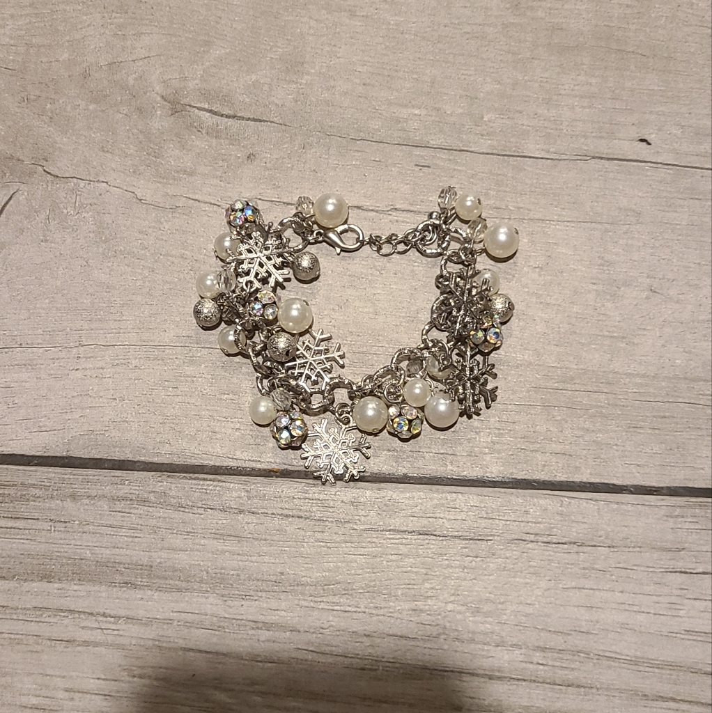 Epiphany Brand Snowflake And Pearl Bracelet